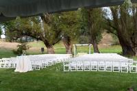Padded Garden Wedding Chairs and Pergola